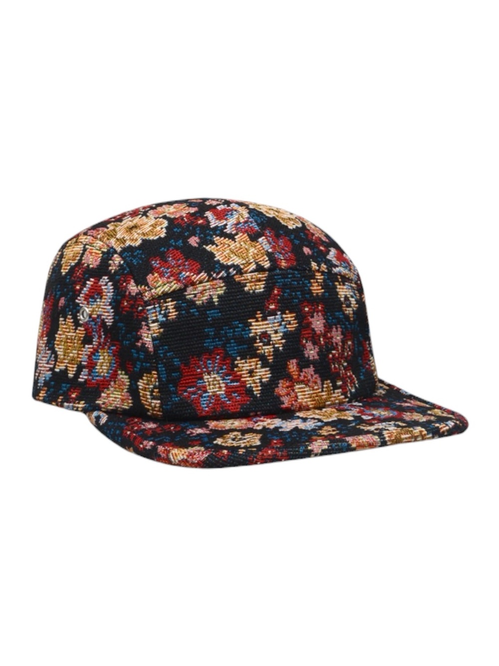 Floral Jacquard 5-Panel Cap